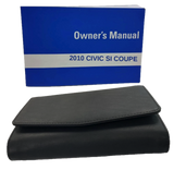 2010 Honda Civic Si Coupe Owner Manual with black leather case