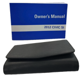 2012 Honda Civic Si Owner Manual with black leather case