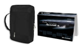 2016 Hyundai Accent Owner Manual Car Glovebox Book - product image of an owner manual book and protective black document pouch