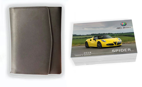 2018 Alfa Romeo 4C Spider Owner Manual Car Glovebox Book