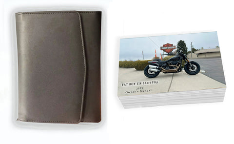 Owner's Manual For 2023 Harley Davidson FAT BOY 114 Short Flip Operator's Book & Case
