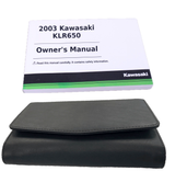 Owner's Manual for 2003 Kawasaki KLR650; Book and Case