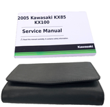 Service Manual for 2005 Kawasaki KX85 KX100; Book and Case