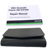 Repair Manual for 2001 Kawasaki Prairie 300 KVF300; Book and Case