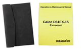 Komatsu Galeo D61EX-15 Operation and Maintenance Manual Book and Case