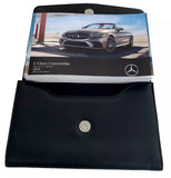 2023 Mercedes-Benz C-Class Cabriolet Convertible Car Glovebox Book - product image of an owner manual book and protective black document pouch