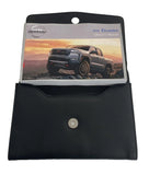 2016 Frontier Owner Manual Car Glovebox Book - product image of an owner manual book and protective black document pouch