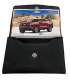 2025 Chevrolet Colorado Owner Manual Car Glovebox Book - product image of an owner manual book and protective black document pouch