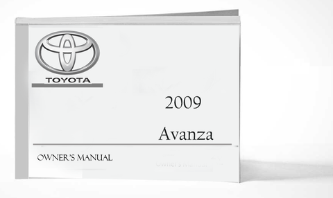2009 Toyota Avanza Owner Manual Car Glovebox Book