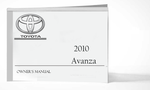 2010 Toyota Avanza Owner Manual Car Glovebox Book