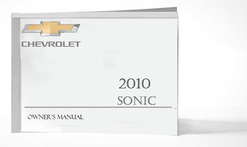 2010 Chevrolet Sonic Owner Manual Car Glovebox Book
