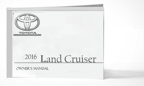 2016 Toyota Land Cruiser Owner Manual Car Glovebox Book