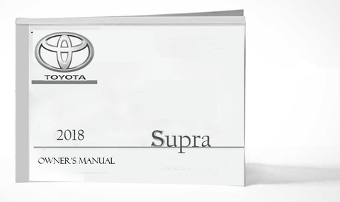 2018 Toyota Supra Owner Manual Car Glovebox Book