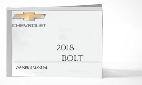 2018 Chevrolet Bolt Owner Manual Car Glovebox Book