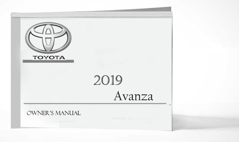 2019 Toyota Avanza Owner Manual Car Glovebox Book